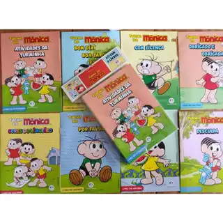 kit com 8 livros infantis Turma da Mônica VALORES Palavras Mágicas-Ciranda Cultural
