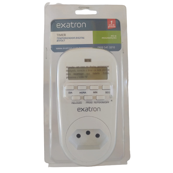 Timer temporizador digital Bivolt até 40 programações Liga e desliga