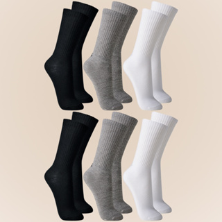 Pacote Com 6 Pares de Meias Lupo Cano Longo Masculina Sport em Algodao Cotton Confortavel