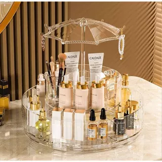 Caixa De Armazenamento De Cosméticos Rotativa Organizador De Maquiagem Com Grande Capacidade