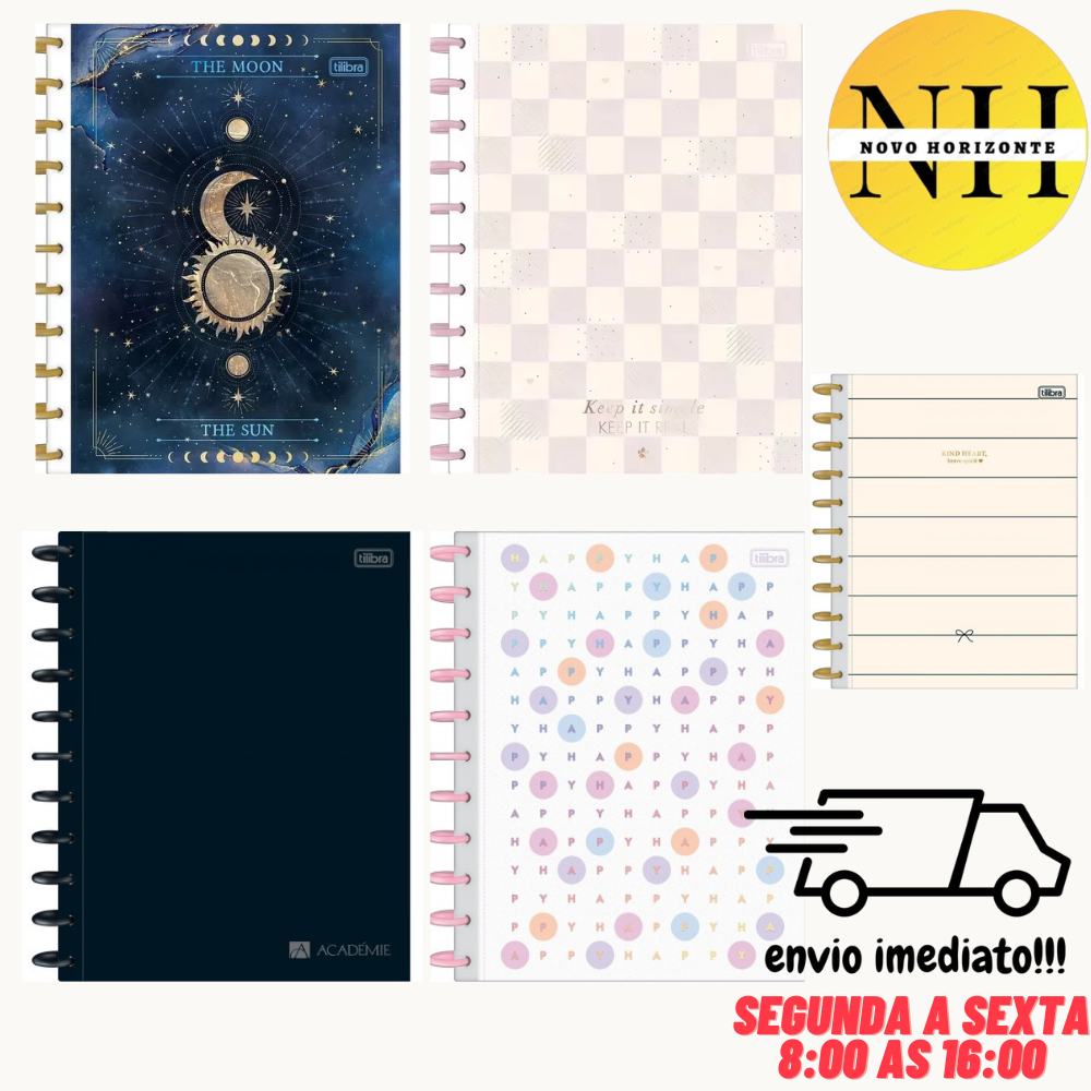 Caderno Inteligente Tilidisco Tilibra Universitário 1 e 10 matérias