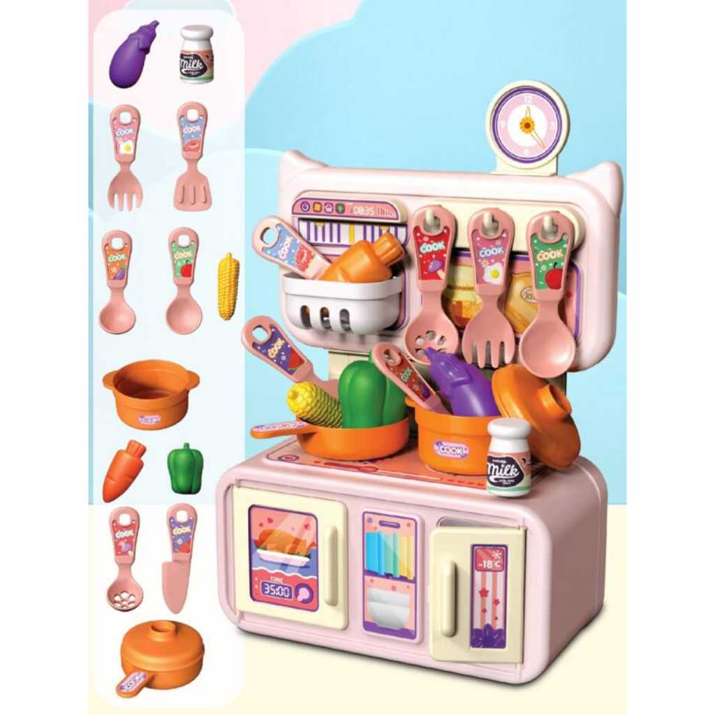 KIT Cozinha de Plástico Mini com Acessórios Educativo | Shopee Brasil