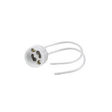Soquete gu10 Porcelana com Rabicho Dicroica Led Halógena