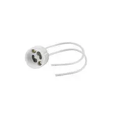 Soquete gu10 Porcelana com Rabicho Dicroica Led Halógena