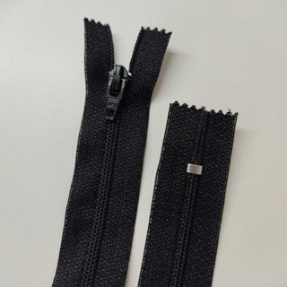 Zíper 60cm Corrente Nylon Preto Comum - 10 Unidades