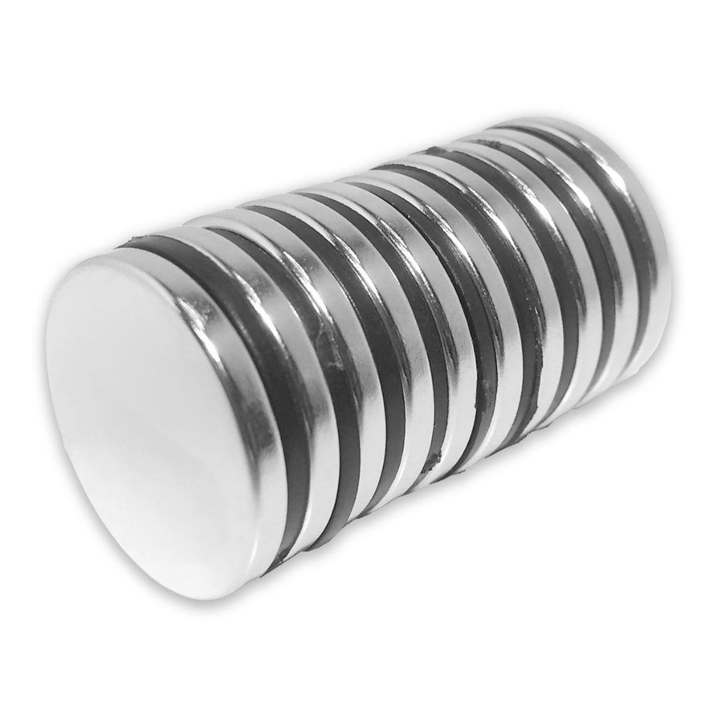 10 Pezzi - Magnete Rotondo Disco Magnetico 15 X 2mm Neodimio - Foto 5