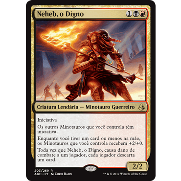 Comander Neheb, o Digno. Deck Vermelho/Preto. Tribal Minotauros.