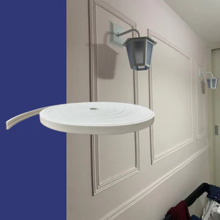 Boiserie Moldura Roda Meio de EVA Flexível Autocolante Terra 2,5CM X 8 MM
