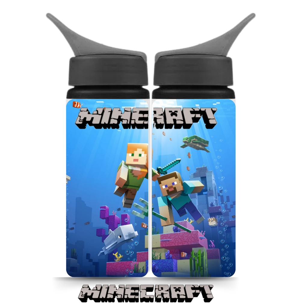 Garrafa Minecraft - 600ml + bico Articulado | Shopee Brasil