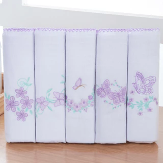 Kit de Fralda de Pano Bordada para Bebê com 5 e 10 Unidades 100% Algodão em Oferta na Shopee