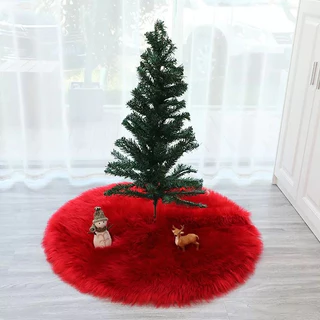 saia para arvore de natal pelusia pelo alto sem forro 80 cm