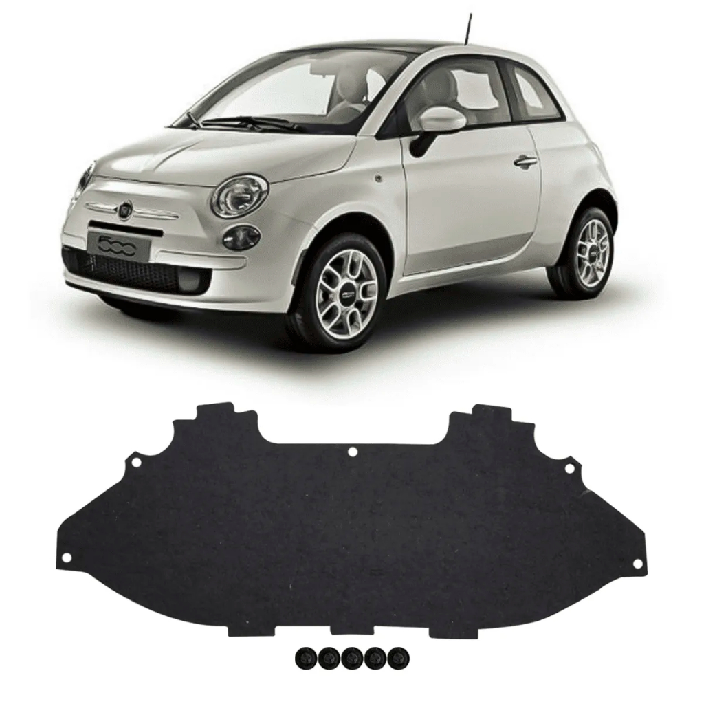 Forro Manta Capô Fiat 500 2018 a 2023 - Autoadesivo + Presilhas - Corte ...