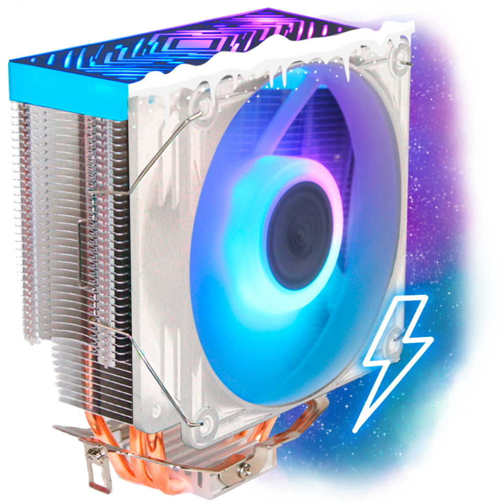 Cooler Processador Cpu Argb AMD: Am5 Am4 Am3 Intel: 1150 1151 1155 1156 1200 1700 X99