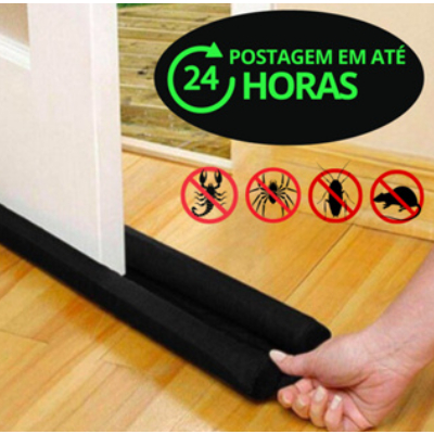Veda Porta Protetor de 90cm Rolinho Impermeável Vedação De Porta Duplo Para Não Entra Bicho Vedapó