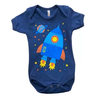 Body Infantil Bebê- Astronauta Foguete.