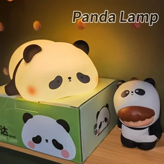 Panda LED Luz Nocturna Sensor De Toque De USB Lâmpada De Silicone Recarregável Para Animais De Estimação Decoração De Quarto Infantil