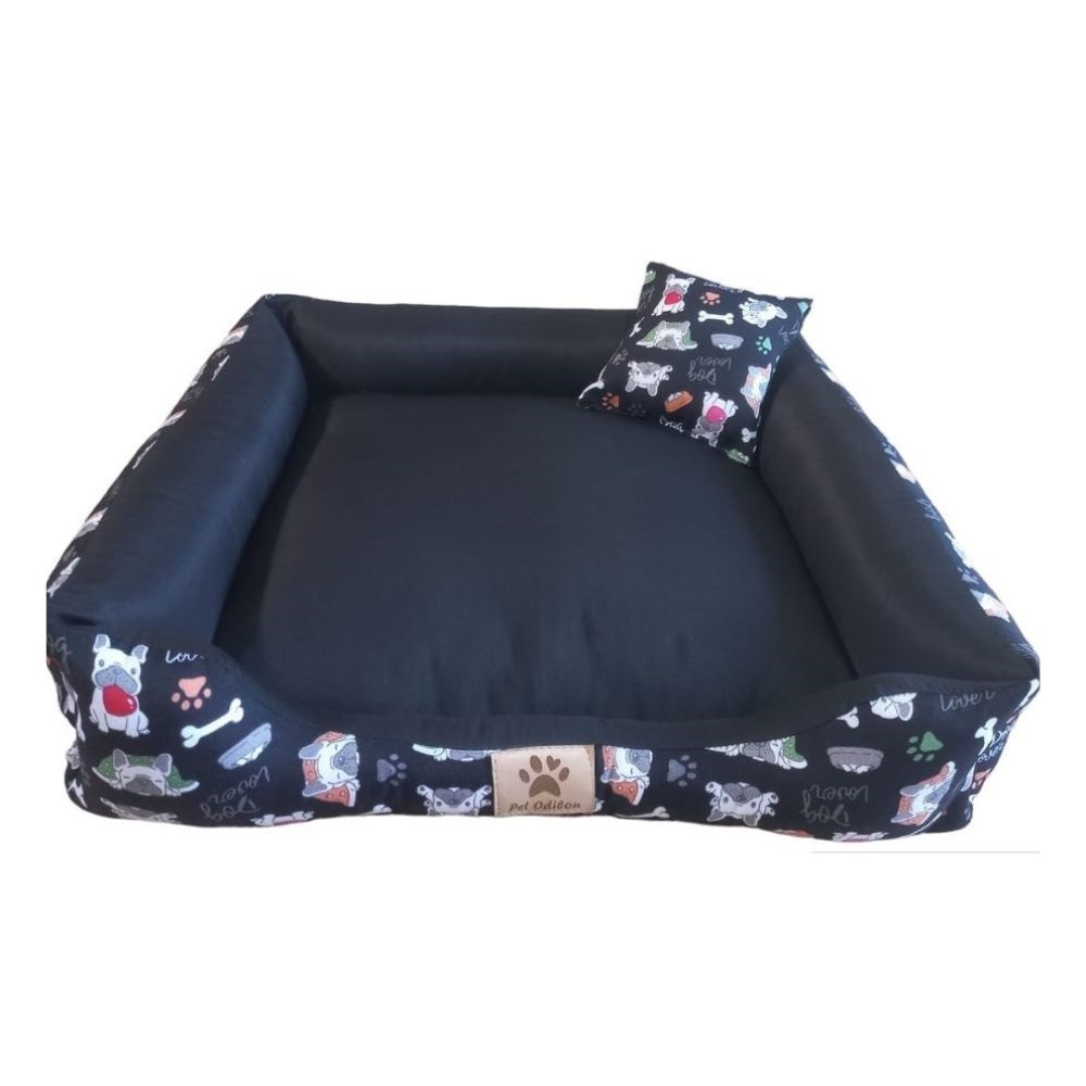 CAMA CAMINHA PET PRETA PARA CACHORRO E GATO 100% LAVÁVEL TAMANHO 60X60 ...