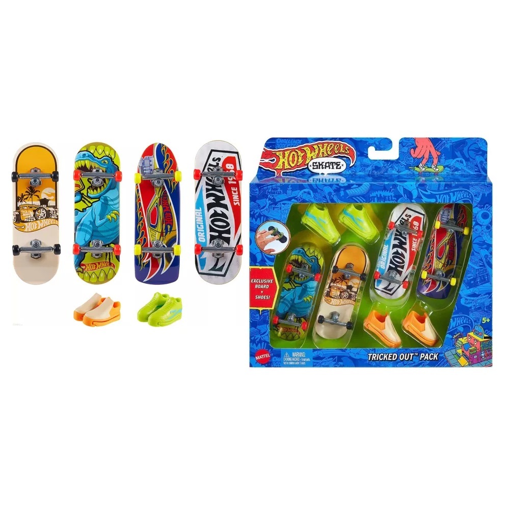 Hot Wheels Skate TRICKED OUT PACK Tony Hawk Finger Skateboards Exclusive  NEW