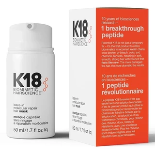 Leave-In Máscara K18 Molecular Repair Hair Mask reparação 50ml Repair Hair Mask Combate Danos