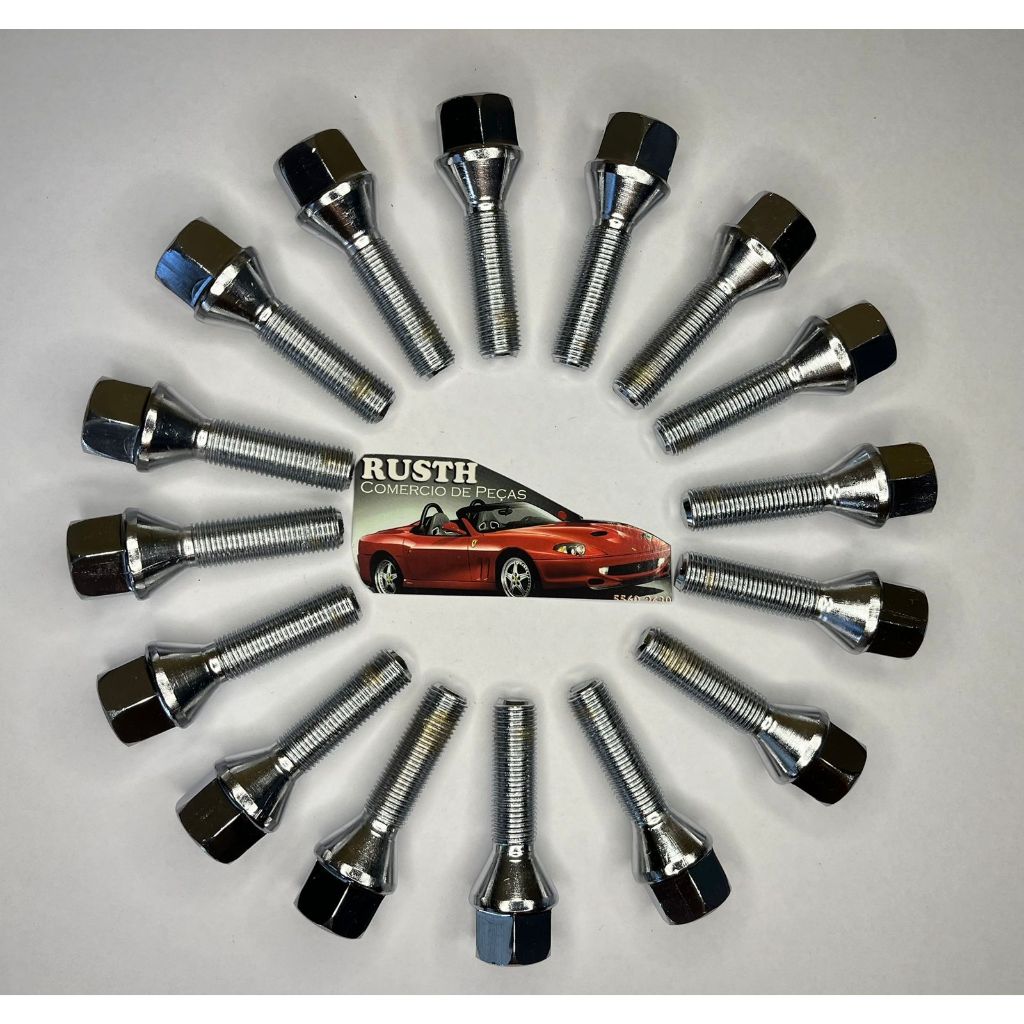 16 Parafuso Roda Super Longo VW / GOL USAR APENAS COM ESPAÇADOR DE RODA
