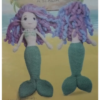 Sereia Clara em crochê Amigurumi