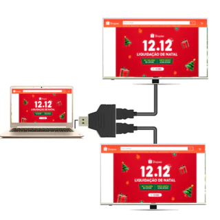 Adaptador Duplicador de Imagem Hdmi para Duas telas HDMI