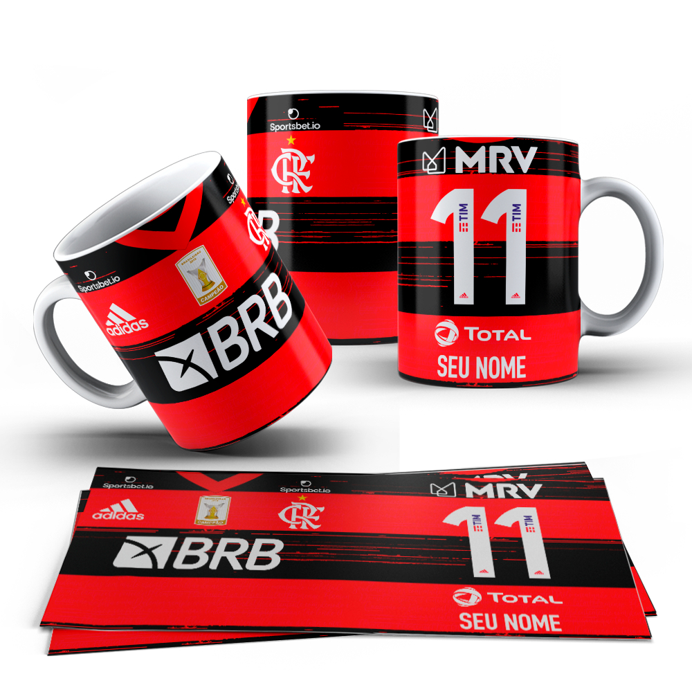 Caneca Personalizada Flamengo com Nome e Número | Shopee Brasil