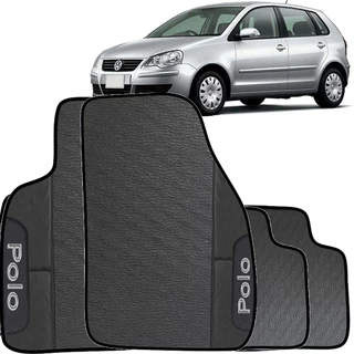 LINDO JOGO TAPETE 4 PEÇAS CARRO AUTOMOTIVO NA COR PRETO VOLKSWAGEN POLO 2007 A 2018 TODOS EMBORRACAHDO ECOLOGICO