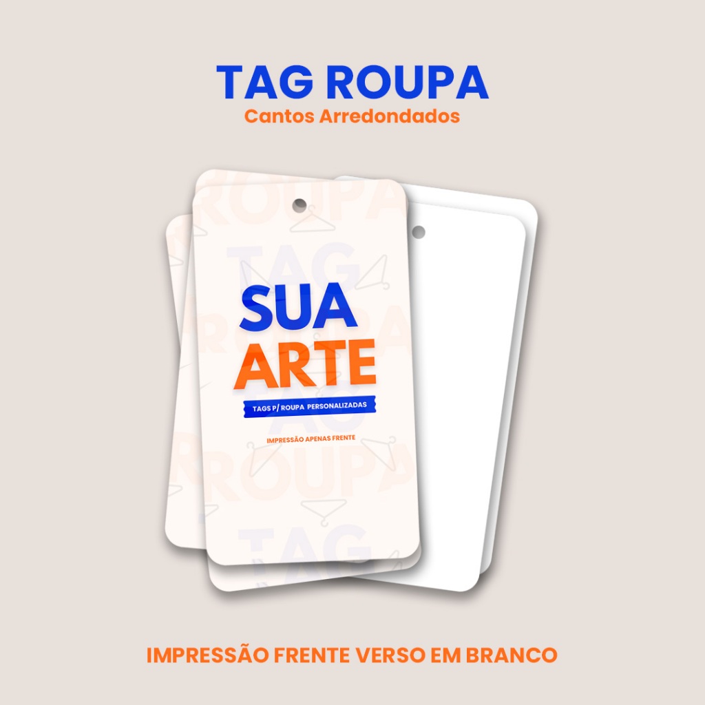 TAG ROUPA 4 CANTOS RED PERSONALIZADO - 4,4x8,5cm Couché Brilho 250g -FRENTE