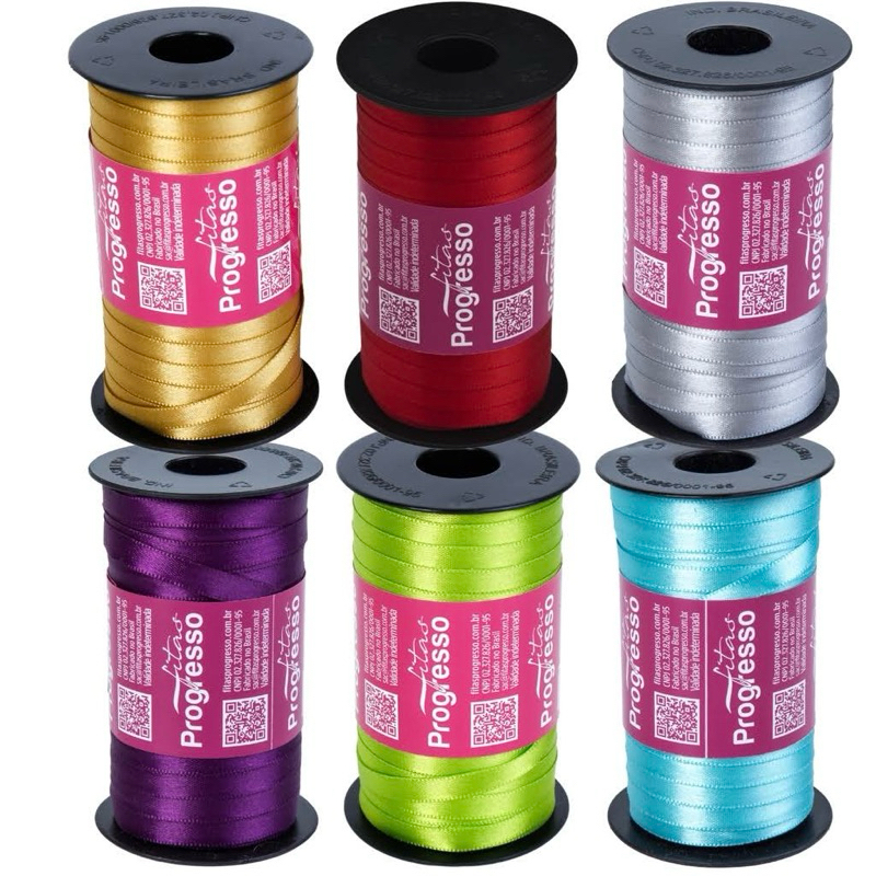 Fita de Cetim Progresso N°1 7mm 100mts