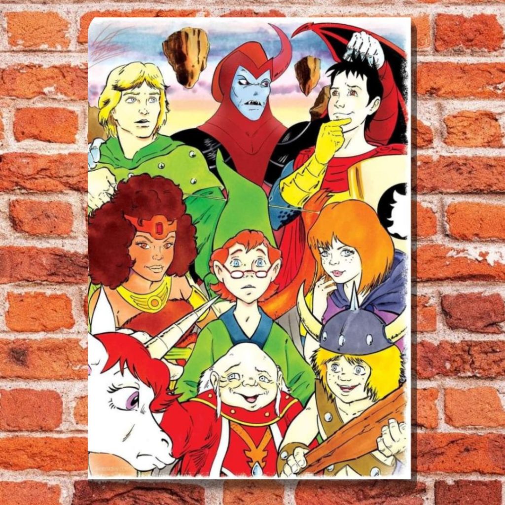 A Caverna do Dragão - Quadro Sem Moldura - Placa Decorativa MDF - 20X29 - Decoração - Desenho Animado