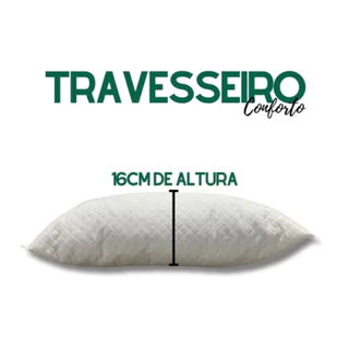 kit 2 Travesseiros Antialérgico Antibacteriano 100% algodão 50x70x16cm Branco, barato e confortável