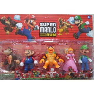 Super Mario Bros Mini Action Figures, Luigi, Yoshi, Sapo Bowser