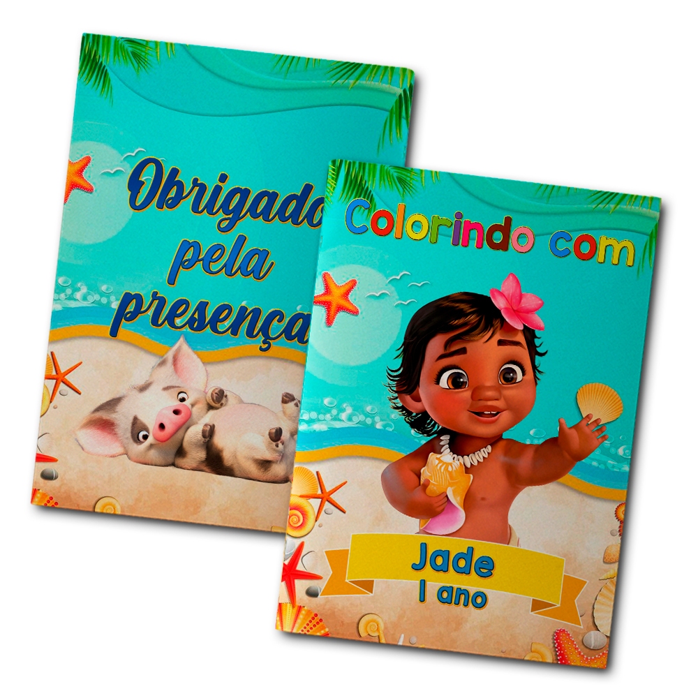 Livreto de Colorir Festa Aniversário Capa Brilhante Tema Personalizado ...