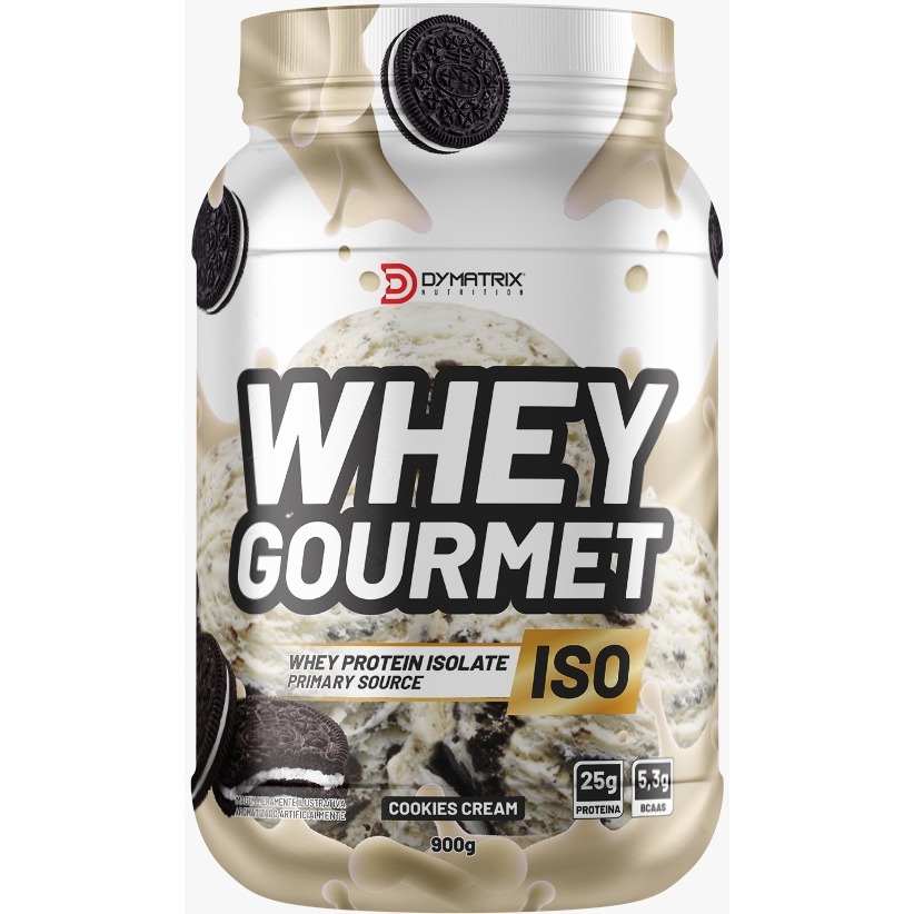 Whey Protein Goumert Suplemento Sabor Cookies Cream – 900g ISO