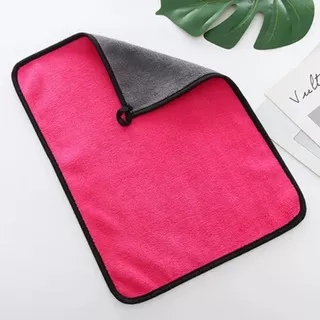 Toalha Pano Limpeza 2 Lados De Microfibra Macia 30x40 Rosa Azul Limpar Carros sem Arranhar Multiuso Universal