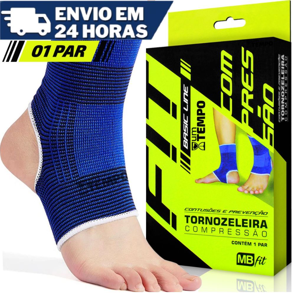 2 Tornozeleira Meia Ortopédica Ajustável Compressão Elástica