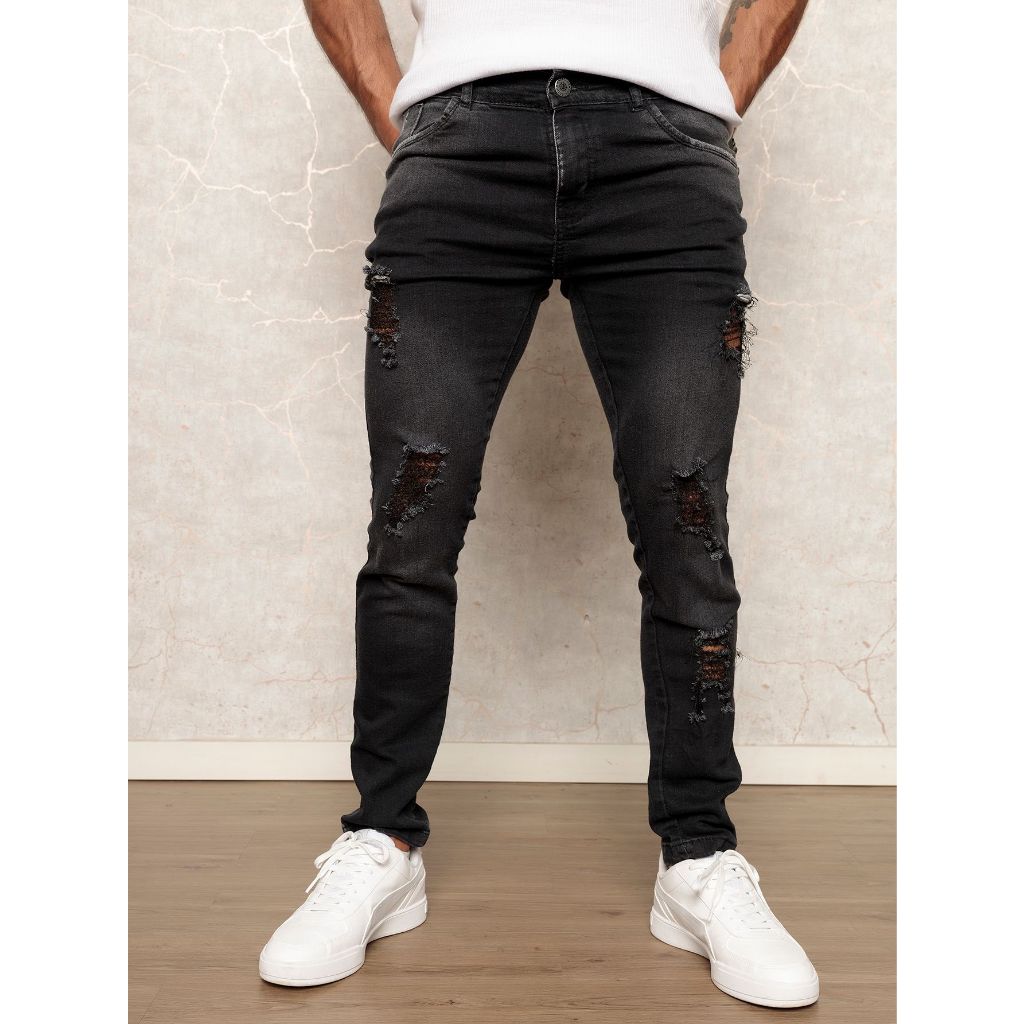 Nova tendência jeans com estampa retrô, calças Y2K soltas calças