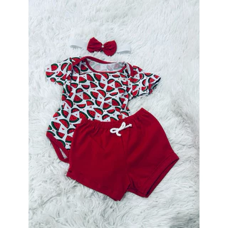 Conjunto Body Tematicos e Faixa 3 Peças para Bebe