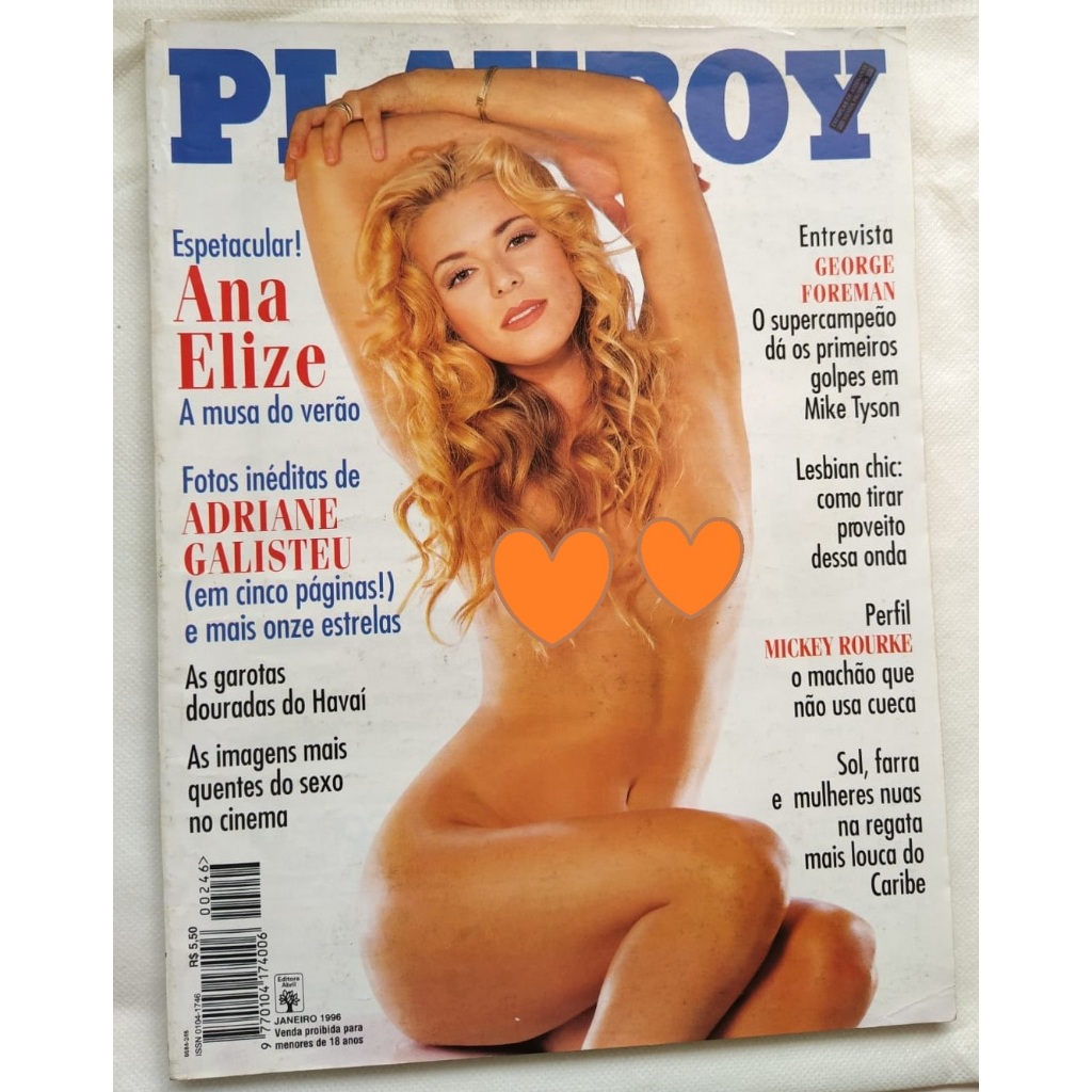 F-248 Revista Playboy Janeiro 1996 - Ana Elize Pôster Michelle Stanford |  Shopee Brasil