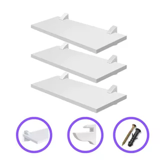 Prateleira Decorativa de parede kit com 3 peças mdf ideal para organizar e decorar todos ambientes