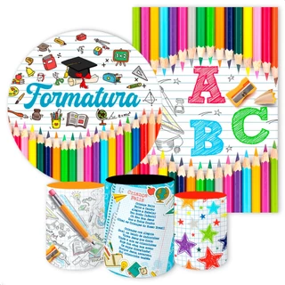 Capas Paineis de Festa Sublimados Vários Modelos Tema Formatura