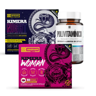 Kit Termogênico Kimera Woman + Kimera Night + Polivitaminico - Iridium Labs