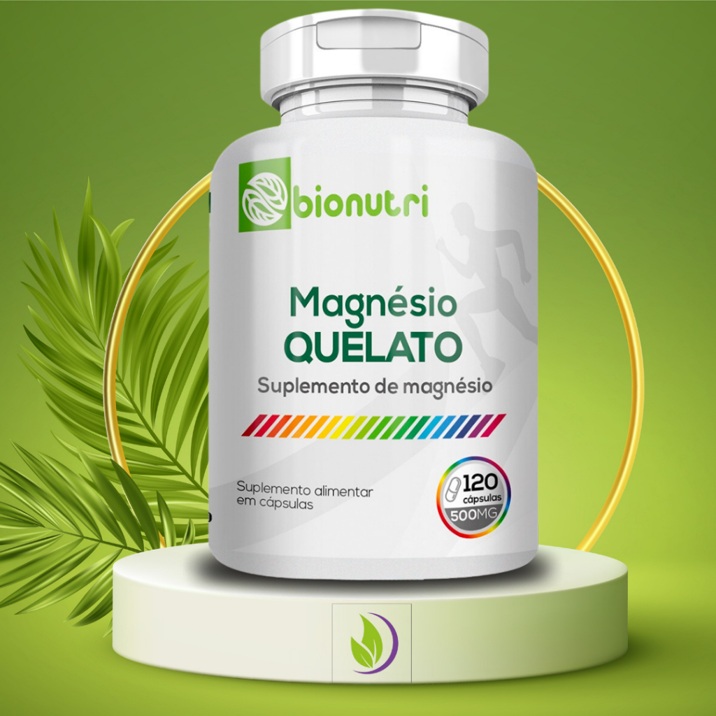 Magnésio Quelato 120 Cápsulas 500mg Original Bionutri