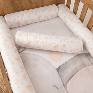 Kit 04 Rolinhos Laterais Berço Padrão Americano para Bebê