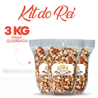 KIT DO REI - Castanha do Pará Quebrada Premium [KIT 3KG/3 UNIDADES] COM [ATM] - Rei das Castanhas