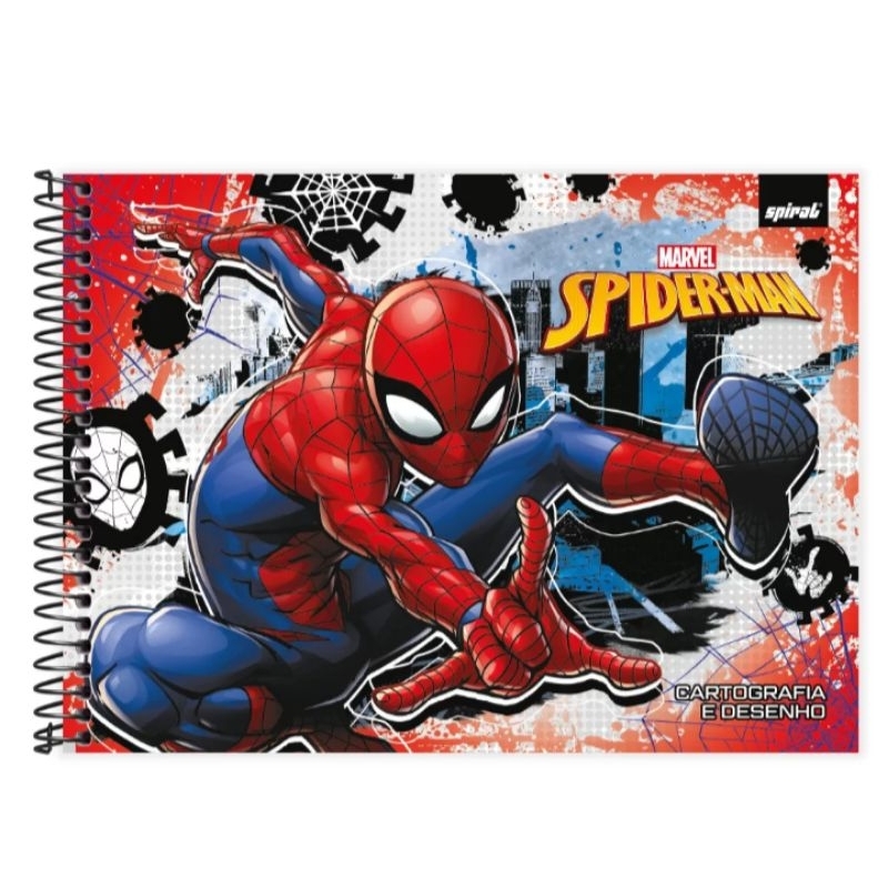 Caderno Cartografia E Desenho Capa Dura Folhas Homem Aranha Spiral UN Shopee Brasil