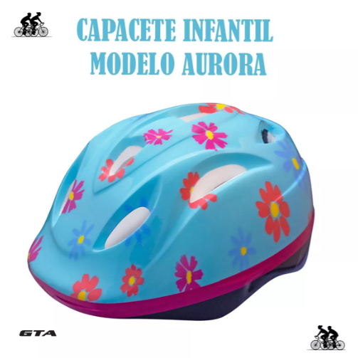 Capacete Infantil Gta Bike Menina COM FLORES Proteção Bicicleta
