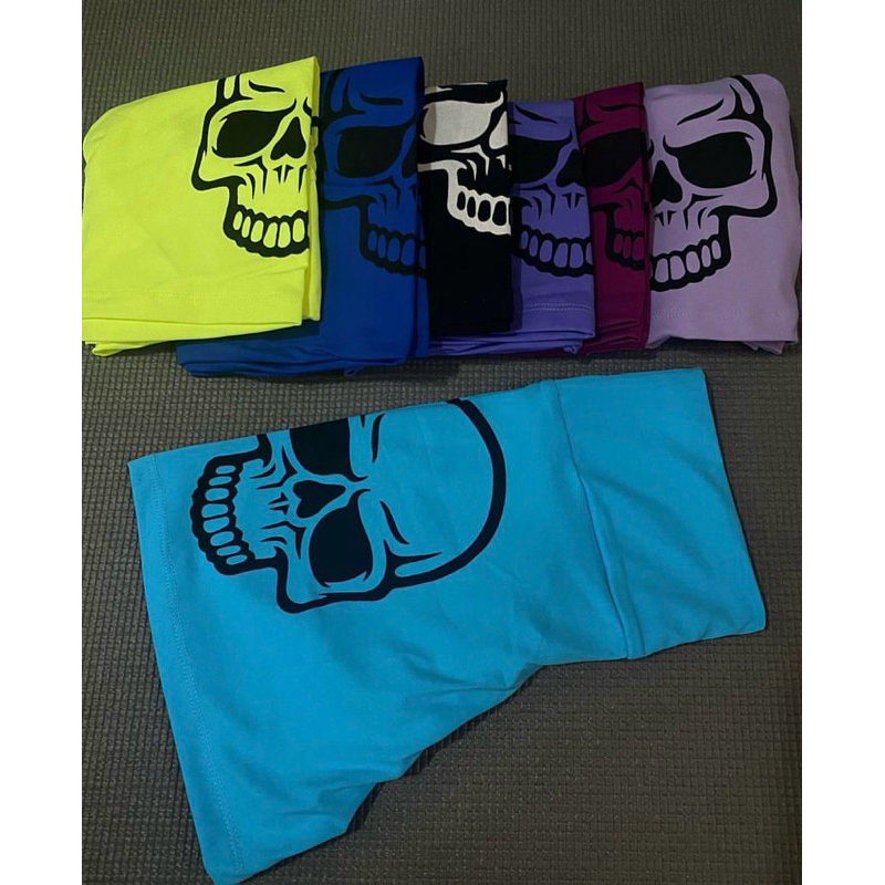 Short Caveira poliamida ou conjunto empina treino academia Crossfit