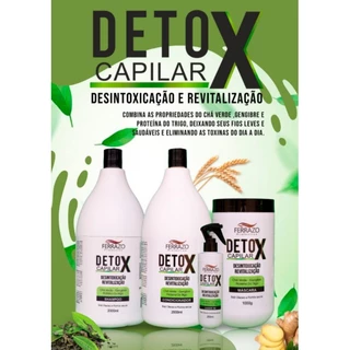 Kit de Tratamento Detox Capilar Ferrazo Profissional 4 passos